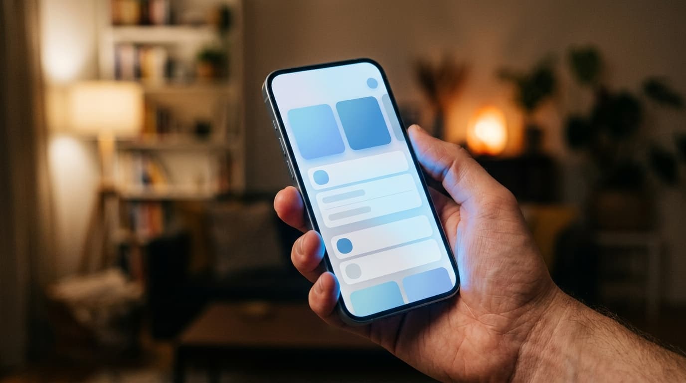 A banking app open on a phone